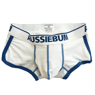 澳洲AUSSIEBUM棉质男士平角内裤运动舒适透气U凸设计