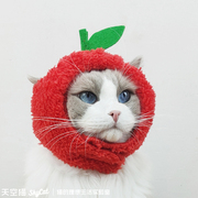 新年猫咪头套喜庆可爱小猫用品布偶饰品狗狗装扮过年变装宠物帽子