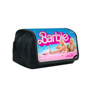 芭比barbie公主笔袋涤纶文具盒小学生卡通动漫翻盖大容量笔盒