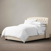 美式布艺床1.5米棉麻拉扣软床双人床美式1.8米大床欧式床卧室家具