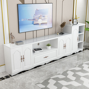 电视柜茶几组合现代简约小户型，欧式轻奢储物柜加高款组合简易地柜