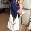 小布自制 大容量字母单肩斜跨帆布包女2020夏季韩版休闲大包包