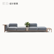 意式极简科技布艺沙发组合小户型棉麻布沙发客厅组合现代轻奢沙发
