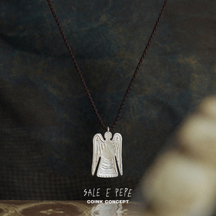 SALE E PEPE 纯银天使编绳项链 925银原创小众设计师造型感饰品