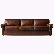 美式皮艺沙发头层牛皮全皮客厅，创意个性简约沙发组合整装三位