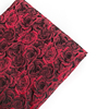 暗红色立体浮雕红玫瑰色织提花布料女装连衣裙旗袍礼服面料