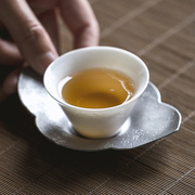日式纯锡制杯垫金属茶托创意茶垫防滑垫茶壶承功夫茶道配件茶杯托