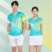 羽毛球训练服男女款速干短袖套装乒乓球运动比赛上衣夏季定制印字