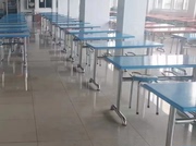 公司食堂餐桌学校学生餐厅工厂，员工挂凳不锈钢，分体餐桌椅4人组合