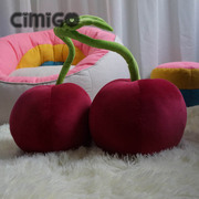 樱桃毛绒玩具 卡通Q版车厘子 抱枕靠垫 水果毛绒玩具 情侣礼物