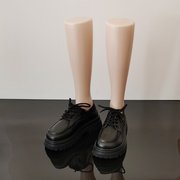 塑料白色平底鞋码小腿女脚36肤色穿鞋模型模中筒模特袜模模脚