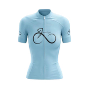 夏季女式骑行服牛奶丝透气短袖2024公路自行车速干弹性上衣