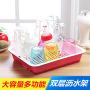 多功能塑料沥水杯架厨房，置物架餐具晾干碗架水果，盆果篮果盘洗菜筐
