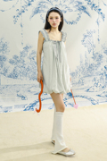 localmansion原创设计“雾雨眠”可爱蕾丝，背心裙后背镂空海边裙