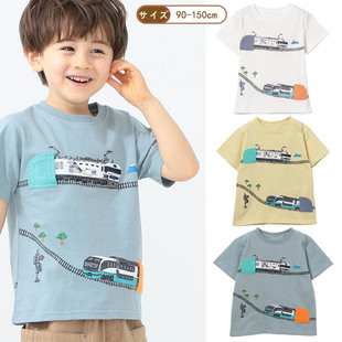 夏装儿童T恤男童纯棉短袖休闲机车体恤衫1-12岁宝宝贴布半袖上衣