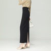长款半身裙24春季通勤韩版显瘦黑色包臀裙高腰气质长裙一步裙