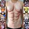 搞笑猩猩3d猴子汗背心加大码肌肉男装立体动物图案无袖打底衫t恤