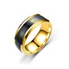 感温戒指自动变色戒指男情侣韩版钛钢显示体温度个性时尚温感指环