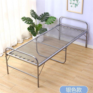 加固折叠床单人床双丝钢丝床弹簧床软床简易铁条床单人午休床铁床