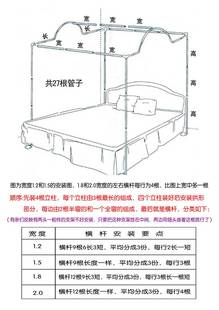 单独拱形蚊帐支架落地式不锈钢蚊帐杆子配件1.2/1.5/1.8米/2.0m床