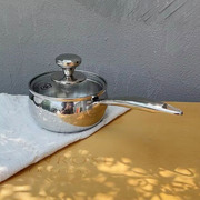 1810不锈钢奶锅不粘锅汤锅，家用煎炸无涂层，日式婴儿辅食煮面锅