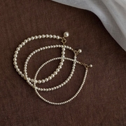 正圆施家珍珠手链14k包金精致简约时尚百搭气质，小众饰品夏季碎银