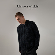 55折Johnstons of Elgin男士羊绒真丝棉拉链棒球衫外套