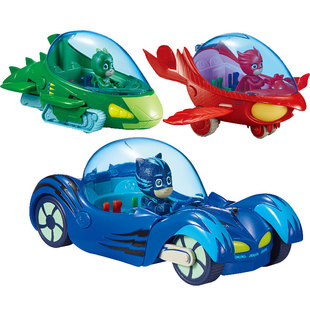 睡衣小英雄玩具汽车猫小子男孩3-12岁儿童宝宝猫头鹰女声光玩具车