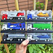 儿童合金半挂集装箱大卡车模型工程运输货柜车男孩小汽车玩具仿真