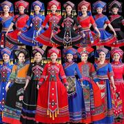 壮族服装女广西三月三壮族舞蹈表演服少数民族服装壮族演出服男女