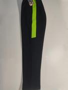 可中小学生男女校裤拼接5厘米果绿色荧光绿宽边松紧腰直筒裤