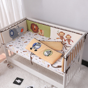 婴儿床上用品挡布儿童刺绣拼接床床围软包宝宝加厚防撞护栏