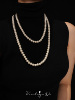 「经典」施家珍珠毛衣链法式复古优雅百搭叠戴长款珍珠项链锁骨链