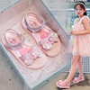 女童凉鞋2022夏季粉色儿童公主，鞋小女孩水晶鞋，软底防滑女童鞋
