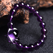 天然紫水晶狐狸手链九尾狐，手串紫色手链，男女闺蜜情侣礼物