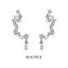boonee荆棘玫瑰耳钉，女小众设计感高级耳骨夹个性耳饰女