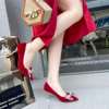 巨日婚鞋红色绒面中式尖头新娘1314-137中国风婚鞋钻蝴蝶结高跟鞋