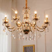 美式复古水晶灯法式客厅吊灯欧式宫廷卧室楼梯灯复式餐厅蜡烛