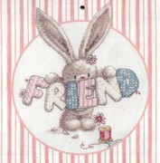kt3149兔子系列找朋友，法国dmc绣线配置套件，精准印花卡通动物
