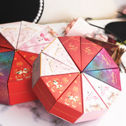 欧式大号圆形蛋糕喜糖盒子可放烟婚庆用品摆桌创意三角形糖果纸盒