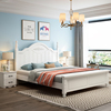 现代简约1.5米双人大床主卧实木床经济型1.2欧式出租屋单人床1.8m