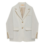 白色小西装外套2022春大码韩版小众设计英伦风女士小西服西装外套