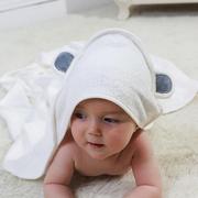 婴儿宝宝浴巾带帽斗篷儿童，新生洗澡浴袍竹纤维，超柔吸水秋冬