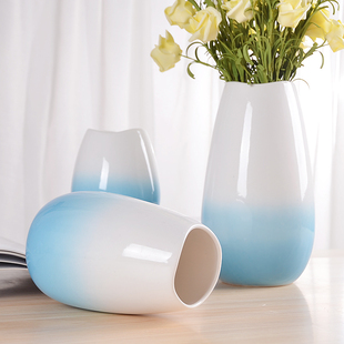 现代简约欧式花瓶透明彩色，水培植物绿萝花瓶，客厅装饰插花摆件创意