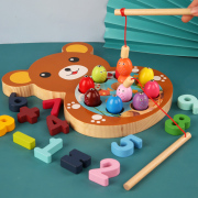 宝宝钓鱼玩具木制1-2-3周岁男女孩儿童益智一至二周岁4早教两岁半