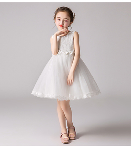 夏季儿童公主裙演出服中小童装，晚宴礼服幼儿园表演服装女童裙背心