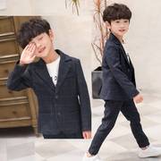 男童小西装外套秋季韩版儿童休闲西服，套装潮演出礼服小孩上衣花童