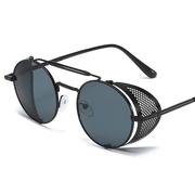 欧美蒸汽朋克眼镜个性挡风墨镜，男太阳眼镜复古彩膜反光蛤蟆镜