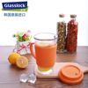 韩国进口glasslock钢化玻璃杯创意，情侣水杯耐热泡茶杯子带盖带把
