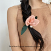 原创设计布艺法式淑女气质，立体花朵发圈，头绳发绳皮筋发饰头饰头花